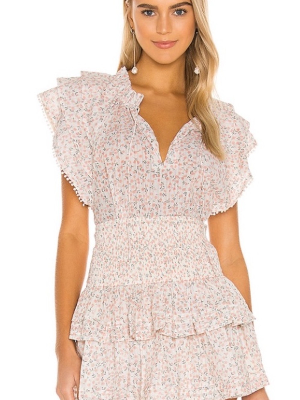Revolve Cleobella Kaylee Cotton Ditsy Floral Blouse Large